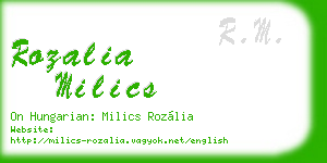 rozalia milics business card