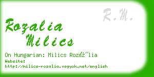 rozalia milics business card